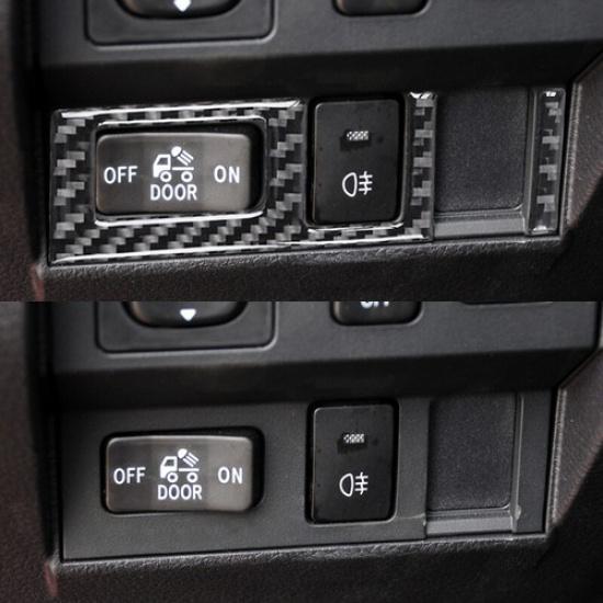 Carbon Fiber Front Headlight Switch Button Cover For Toyota Tundra 2014-