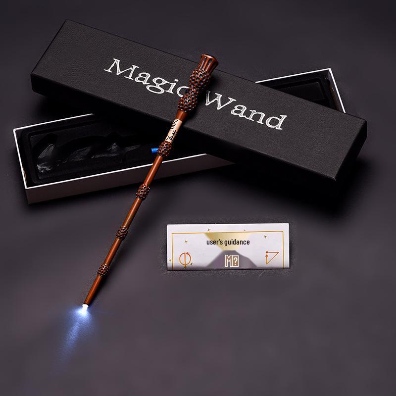 Harry Potter Magic LED Wand Set: Dumbledore & Hermione's Luminous Wands - Perfect Halloween Toy
