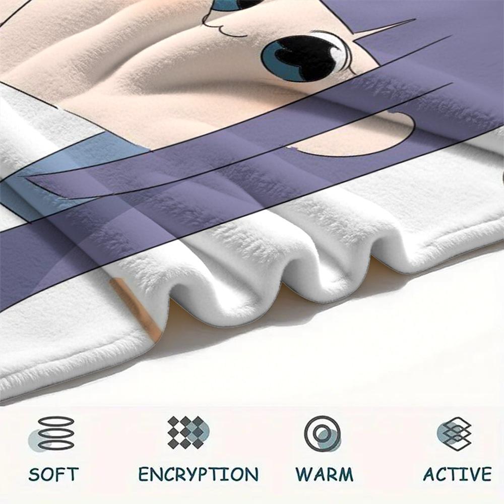 Pop Team Epic  Print Flannel Blanket, High quality Comfortable for All Seasons, Home Decor, Warmth and Comfort