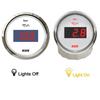 KUS 52mm 0-10Bar Digital Oil Pressure Gauges 10-184ohm Input Signal Oil Pressure Meters with Red / Yellow Backlight for Car Boat