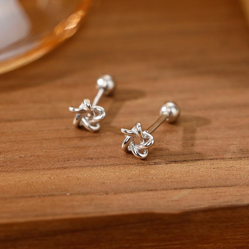 Pentagram Stud Earrings for Women's New Foreign Style Niche Design Sense Pentagram Earrings Premium Earrings