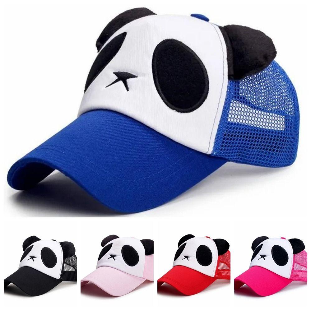 Mesh Panda Baseball Cap Breathable Hollow Mesh Cap Fashion Sports Net Hat  Sports