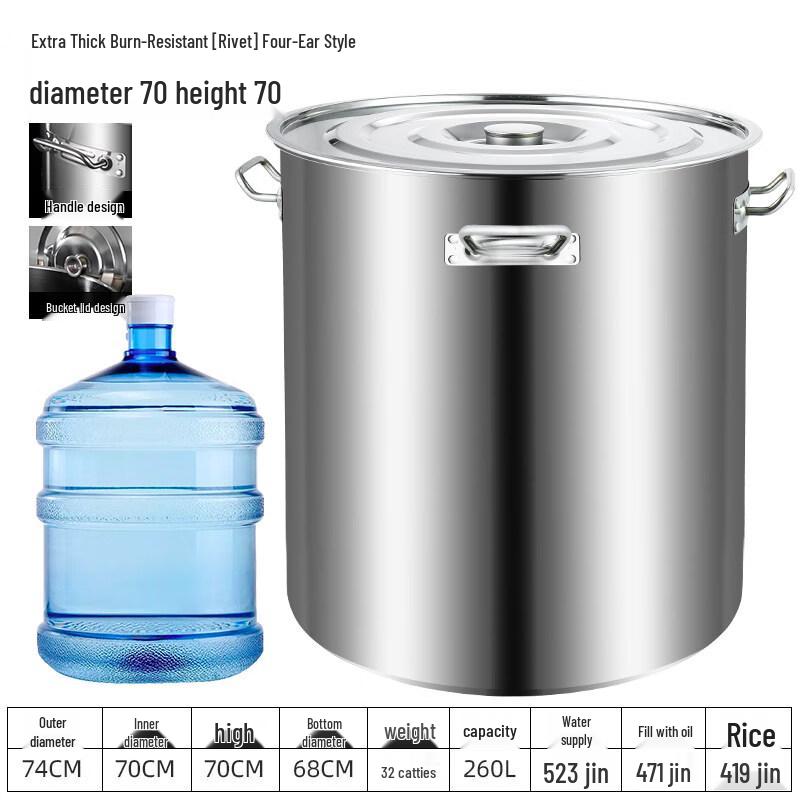 Large Stainless Steel Stock Pot with Lid
