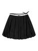 Tuomio Satin Balloon Skirt [Black]