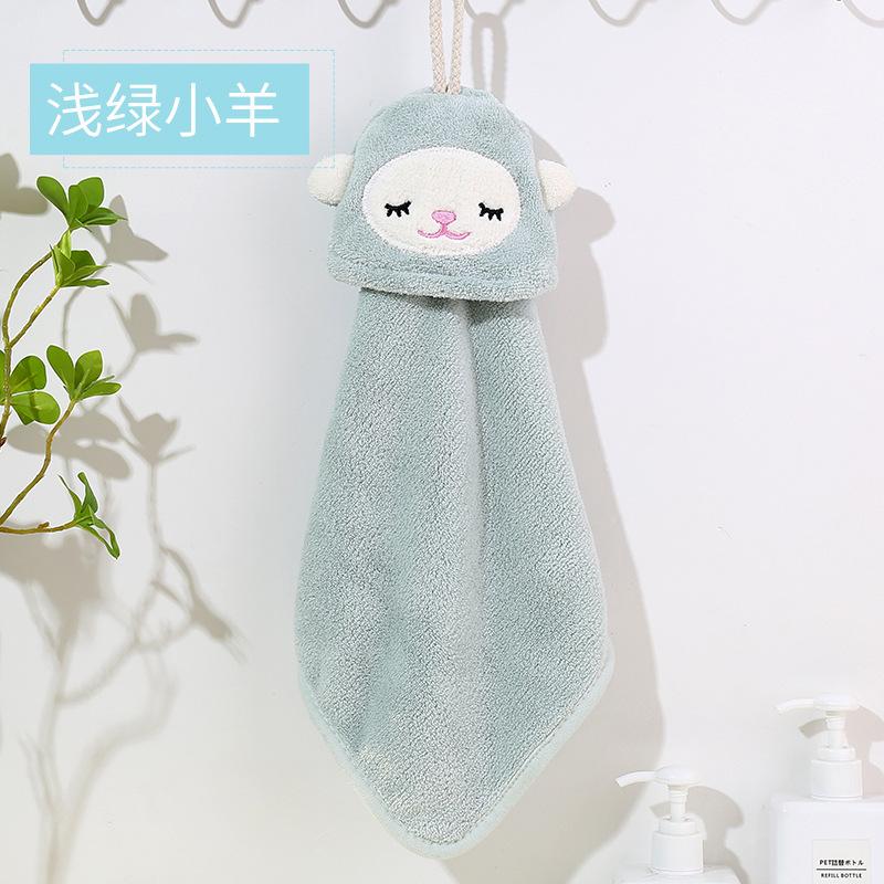 Wholesale Cartoon Cute Children'S Hand Towel For Kitchen And Bathroom, Absorbent Coral Fleece Towel, Hanging Hand Towel