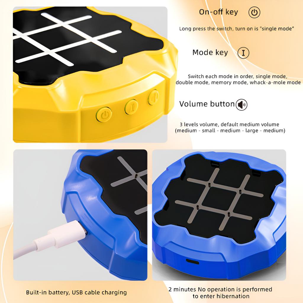 Children's Tic-tac-toe Handheld Game Machine Multi-functional Whack-a-mole Two Casual Battle Educational Toy