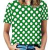 Summer Vintage Polka Dot 3D Print Women's T-Shirts Women's Casual Short Sleeve T Shirt O-Neck Tees Harajuku Tops Female Clothing