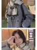 2024 British Checkered Women's Winter Scarf: Versatile Student & Couple Shawl