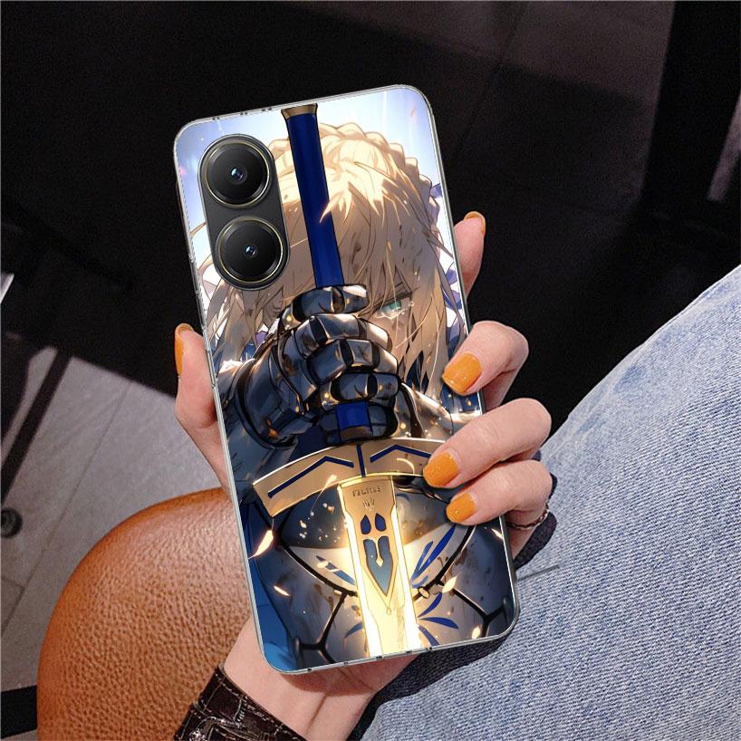 Fate Zero Stay Night Saber Phone Case For Xiaomi Poco X7 X6 X5 Pro F7 Ultra Redmi 15C 15 13C 13 12C 12 10 10A 10C 9 9A 9C 9T Cov