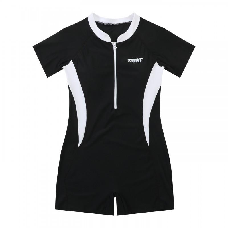 Costume da bagno da ragazza per allenamento Snellente Intero Boxer Conservativo Sport da piscina da corsa Costume da bagno caldo