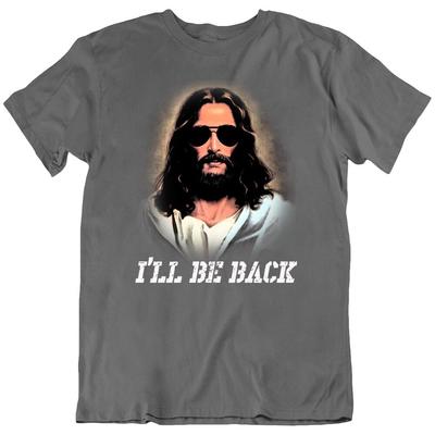 Jesus Ich komme Wieder Sonnenbrille Christlicher Terminator Film T-Shirt Tee Geschenk Neu