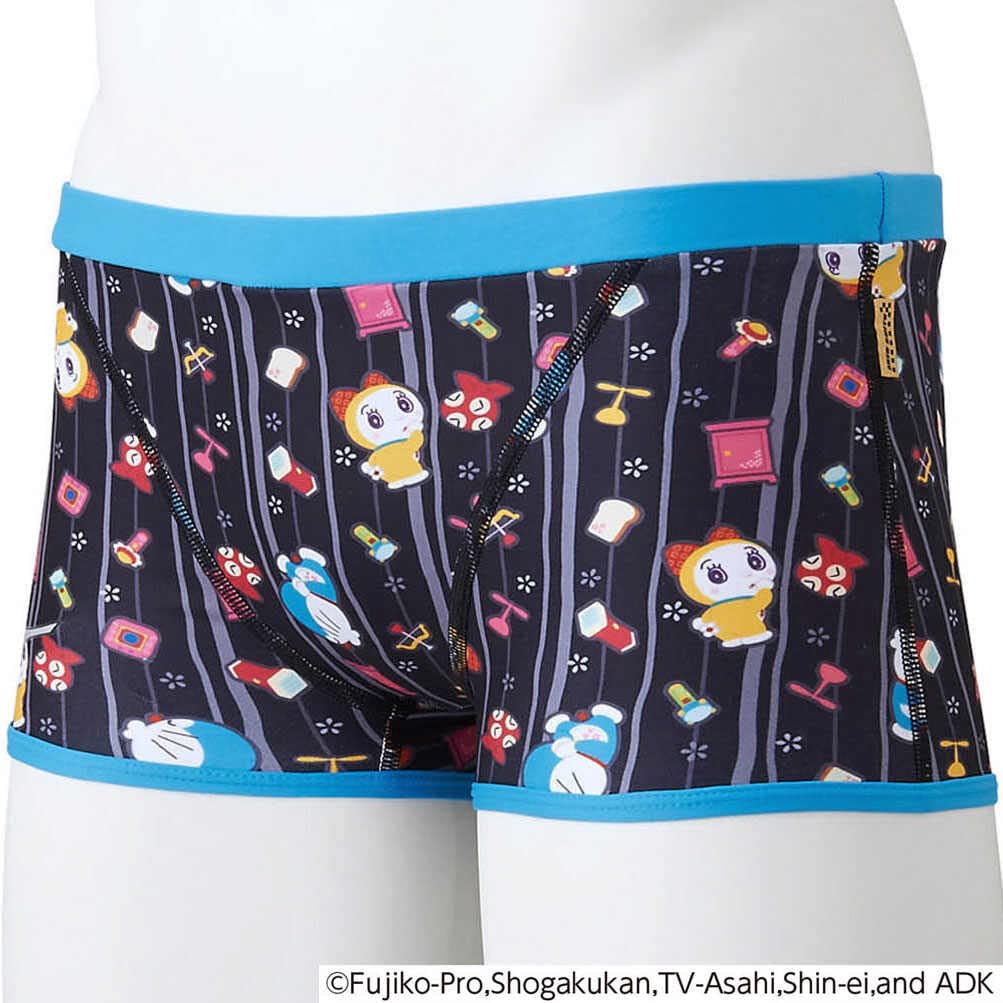 MIZUNO EXER SUITS Short Spats for and Size 130 Boys' (Doraemon Design) Swimming, Competition, Practice, N2MB2490, Black,