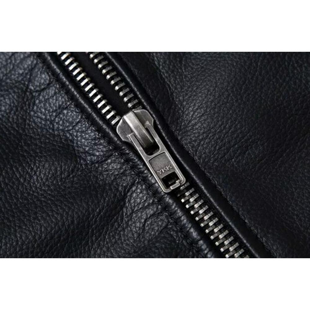 Jachetă din piele naturală pentru bărbați, mărime chinezească, vintage, roșu-maro, din piele naturală de vacă, scurtă, subțire, cu guler răsturnat, jachetă din piele pentru bărbați, primăvară toamnă