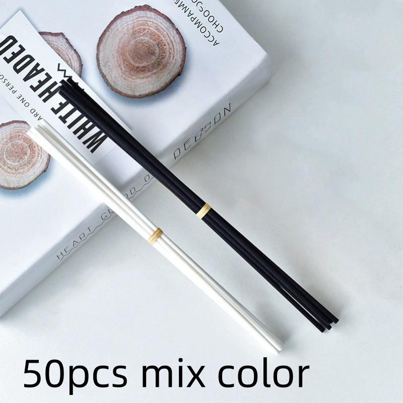10/30/50pcs mix Reed Diffuser Rattan Stick Black Volatile Synthetic Fiber Sticks Aroma Fragrance for Home Fragrance