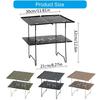Double Layer Camping Table Metal Alloy Picnics Table Grid & Metal Plate Camping Table Outdoor Camp Storage Rack