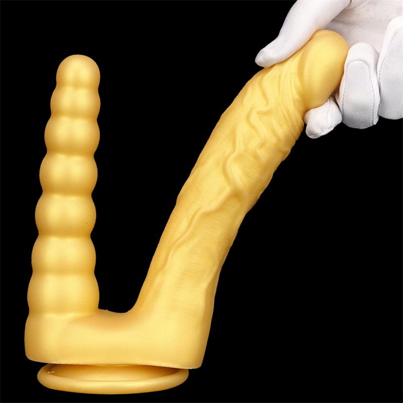 Dámské vaginální dildo zadní vestibul Duo s dvojitou hlavou anální kolík s kondicionérem a masturbátorem produkty pro dospělé
