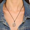 Vortex Pendant Vintage Handmade Woven Leather Necklace for Men and Women 