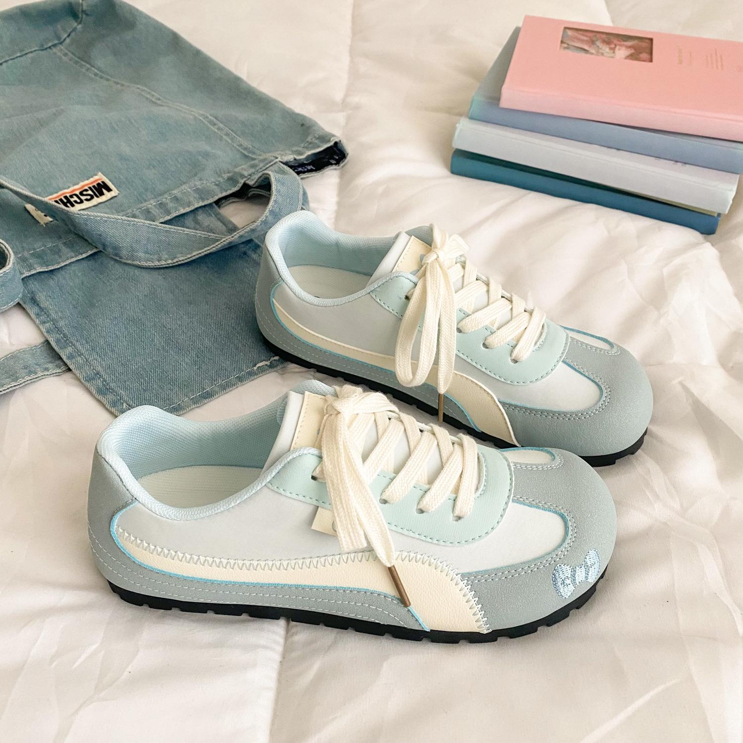 

Красные гоночные туфли женские новые нишевые оригинального дизайна универсальные уродливо-милые ретро повседневные кеды 40 синий