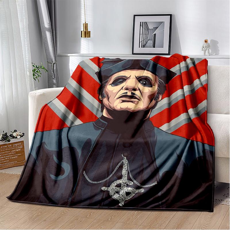29 Stil Ghost Band Papa Emeritus Heavy Metal Dunkel Weiche Plüschdecke, Flanell Überwurfdecke für Wohnzimmer Schlafzimmer Bett Sofa