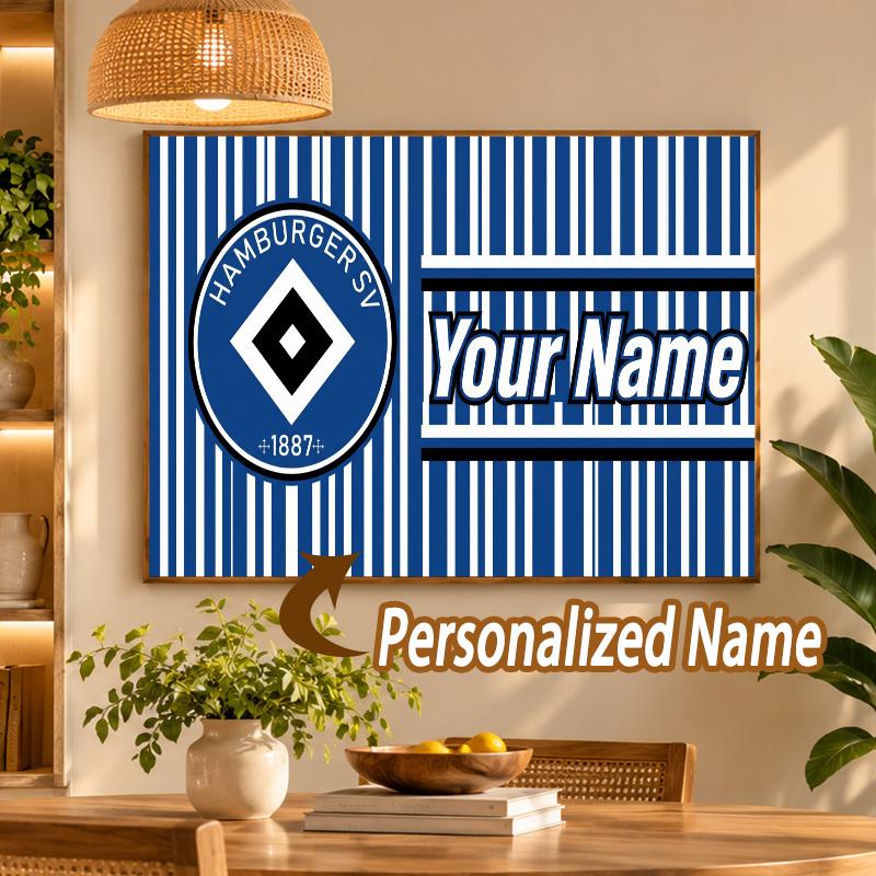 Custom Name Hamburger SV 5D Diamond Painting Personalized Full Drill Diamond Art Kit Gift