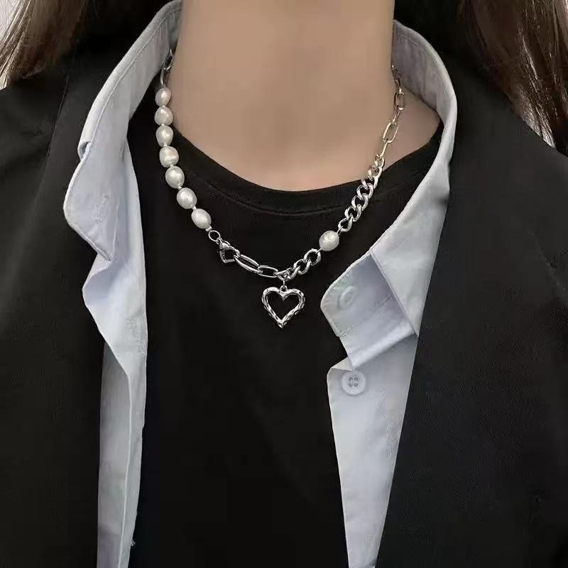 Starfish shell pearl color beaded necklace women's seaside vacation wind collarbone chain summer sweet cool neck chain accessories