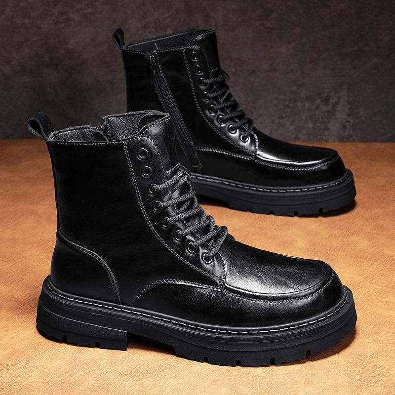 

Douyin live broadcast hot-selling Internet celebrities with the same Martin boots autumn new outdoor leisure platform men s shoes 39 чёрный
