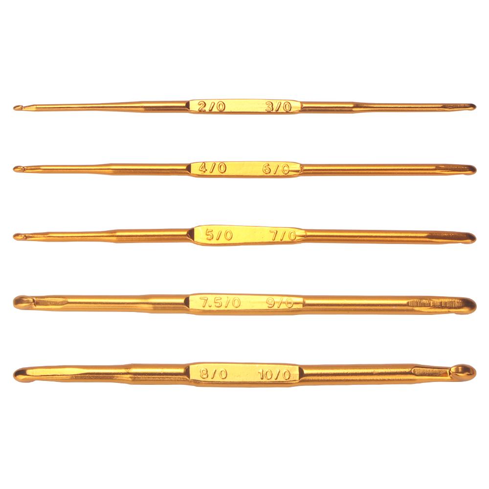 

5pc/set double pointed alumina crochet hook, knitting needles for DIY yarns weaving, ideal for hand weaving sweaters/blankets