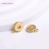 Multi Shapes Pendant Bail Connectors,18K Gold Plated Inlaid Zircon Pendant Clasps For Jewelry Making,Spacer Beads Accessories