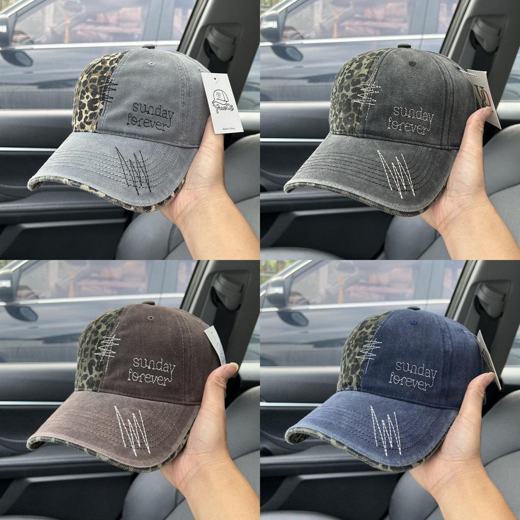 Vintage Denim Baseball Cap With Embroidery For Men And Women
