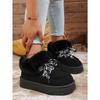 Winter New Lace-up Thick-soled Wool Wool Cotton Shoes 2025 Plus Size Muffin Fleece Warm Snow Boots for Women