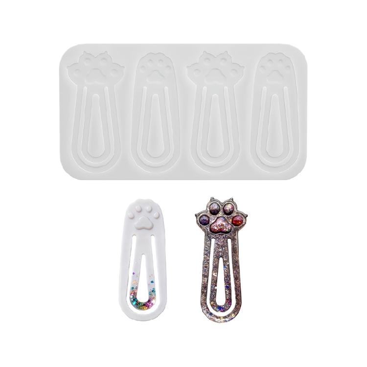 Portable Cats Themed Book Clips Moulds Gifts Casting Molds for Office School Use Soft Silicone Page Holder Accessories