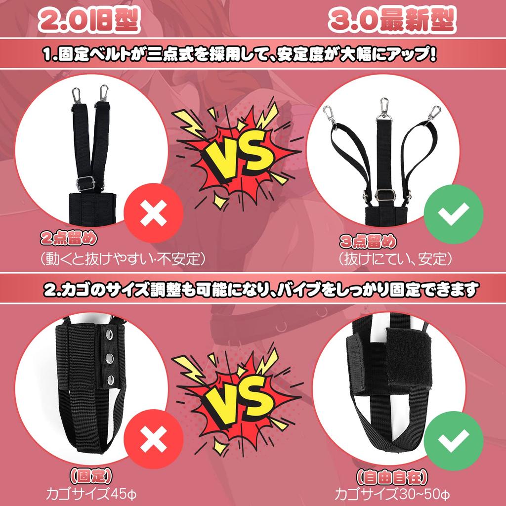 AIFOX Pénis Pénis Vibrateur Fixation Vibe Fixation Réglable SM Marchandises Bande, Sac, Ceinture, Fermoir 3 points, Ceinture pour femmes,