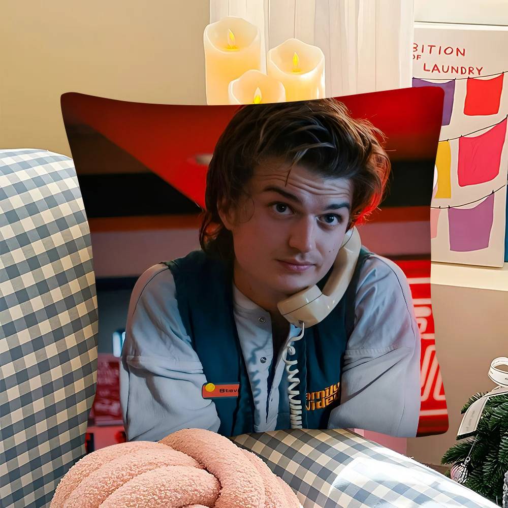 

pc JJoe KKeery Djo Steve Harrington ST Pillow Case Fashion Square Pillowcase Bedroom Sofa Room Ins Decoration Leisure 40x40 cm