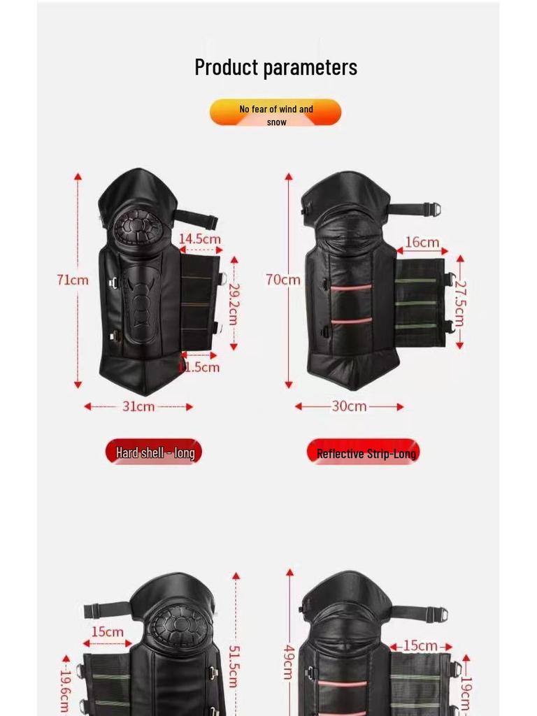Winter Electric Motorcycle Knee Pads: Unisex Windproof, Thick, Warm, Cold Protection for Cycling.