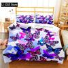 Colourful Butterfly Duvet Cover Bedding Set Comforter Cover with Pillowcases for Girls Gift Single Double Queen 3Pcs Full Size