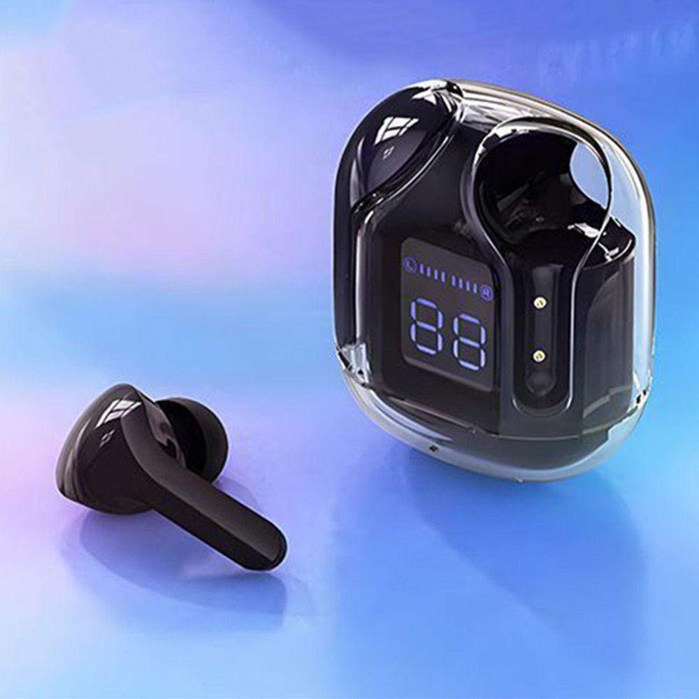 With Charging Case Wireless Earbuds Transparent Cordless Earbud In Ear Headphones  Listening Music
