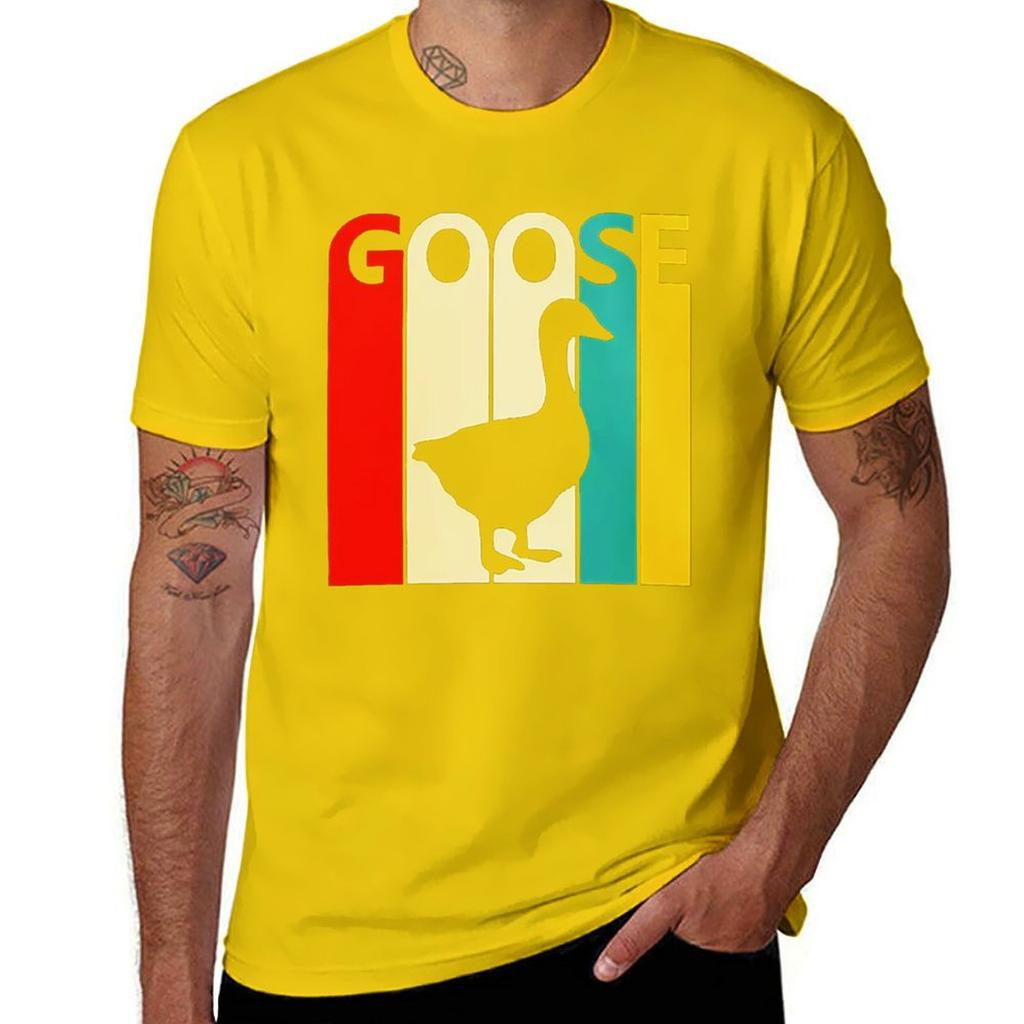 Goose Band T-Shirt Anime Clothes Cute Tops for a Boy Oversizeds Mens Graphic T-shirts Hip Hop