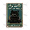 Mfoever  Artisian Funny Pet Retro Metal Sign Salem Sanctuary Cat Vintage Decorative Tin Plate Bar Pub Club Home Man Cave Wall Decor