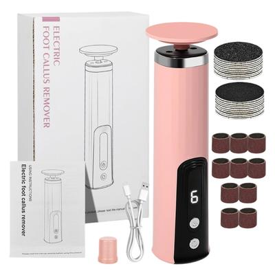 Automatic Stop Electric Foot File Safe for Elderly USB Rechargeable Portable Callus Remover Suitable for Rough Skin