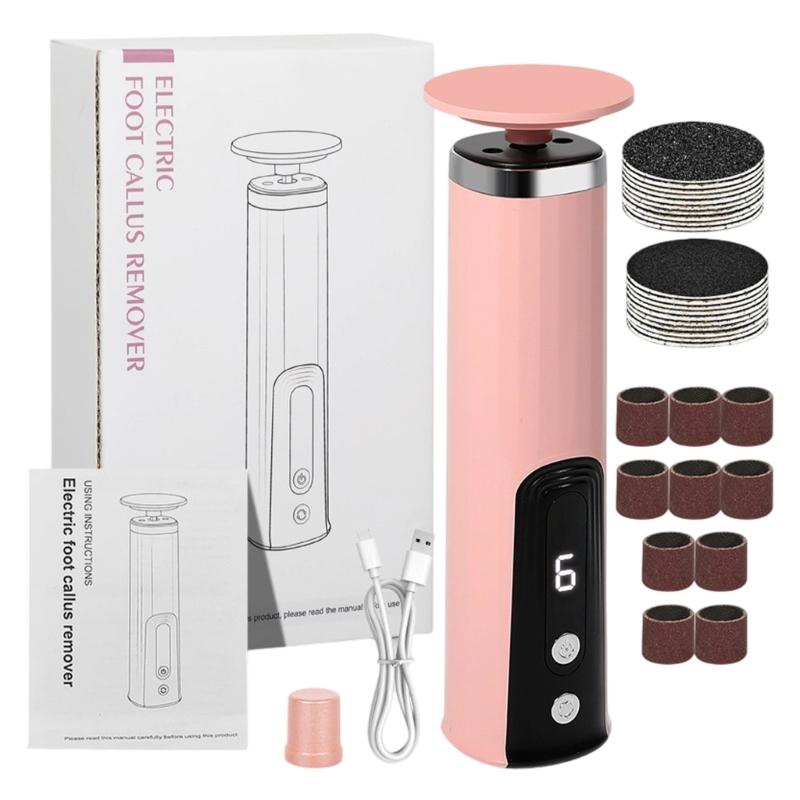 

Automatic Stop Electric Foot File Safe for Elderly USB Rechargeable Portable Callus Remover Suitable for Rough Skin 1