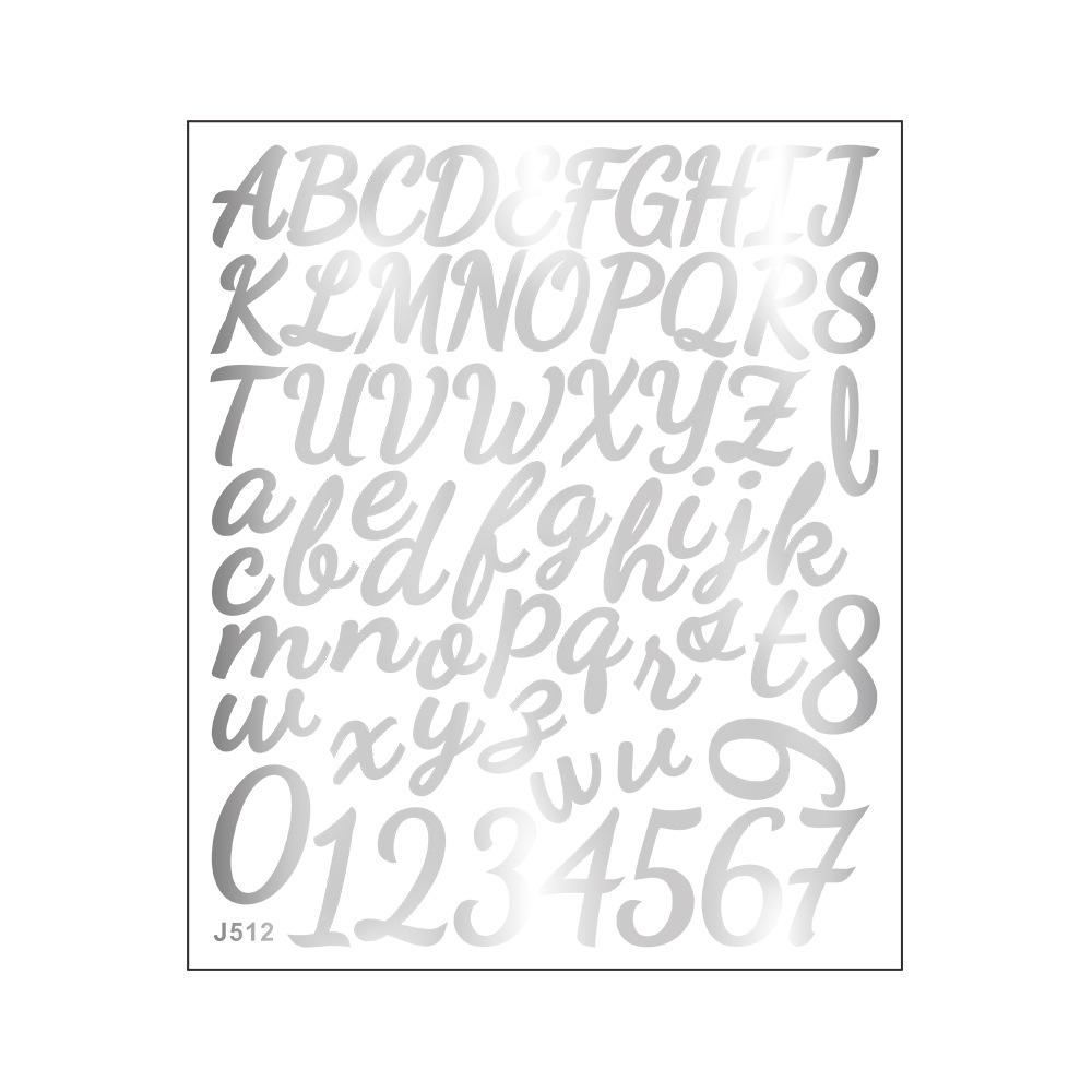 

Сделай сам рукописный английский буквенно-цифровой комбинированный конверт для бухгалтерской книги, украшение и декор, маленькие наклейки серебряный