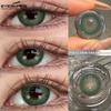 EYESHARE 1 Pair FLORENCE Series Contact Lenses for Eyes 14.5mm Gray Brown Natural Lens Beauty Pupils for Satuden