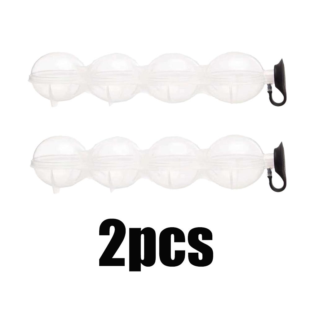 1/2 st 4-håls rund ishockeyform återanvändbar plast isboll kubmakare transparent barutrustning isform whisky cirkulär isbehållare