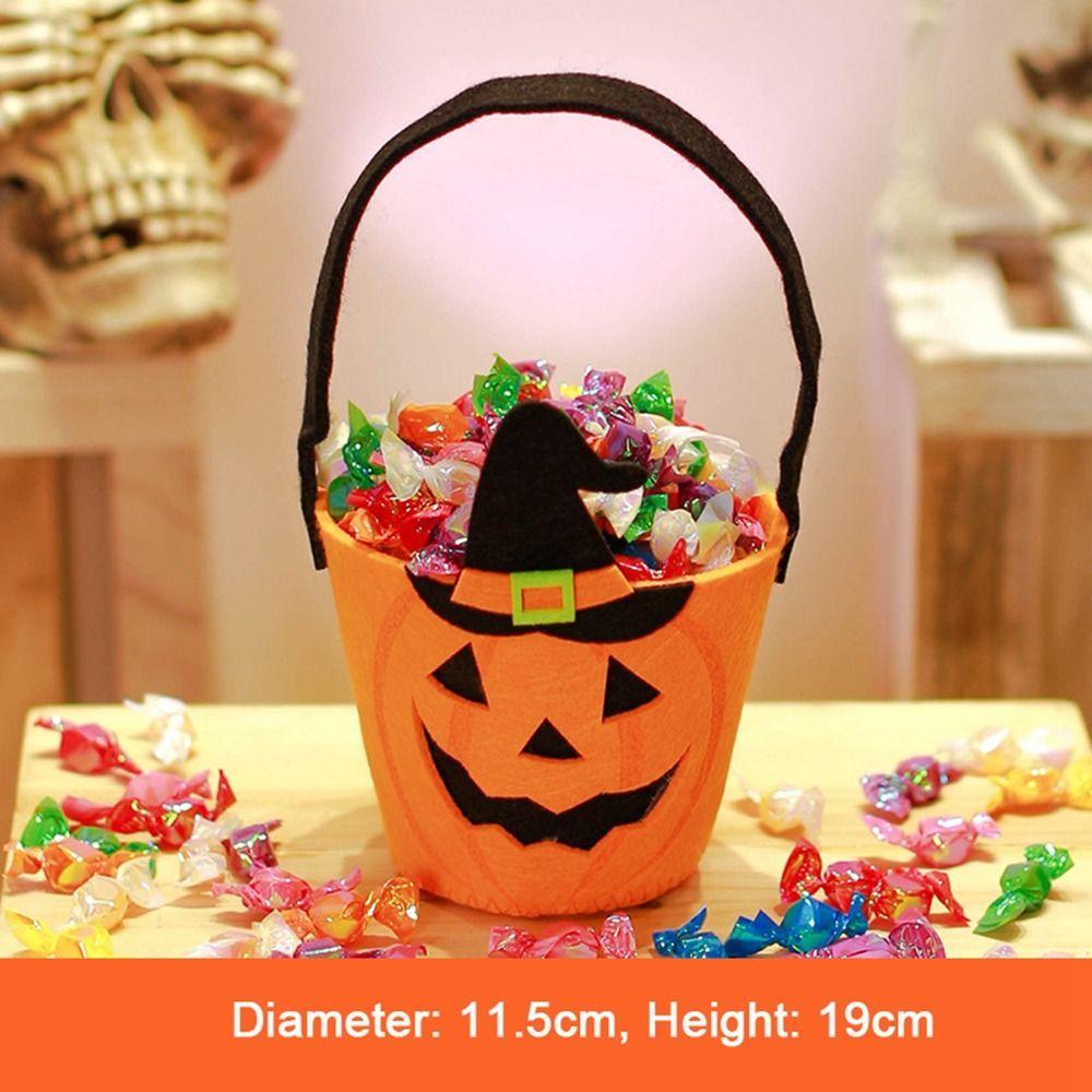 

New Non-woven Fabric Halloween Candy Bag Hand-held Party Decor Sugar Bag Navidad Kids Favor Gift Bag Haloween