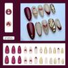24pcs Flower Starburst False Nails French Nail Tips Manicure Press On Nails  DIY