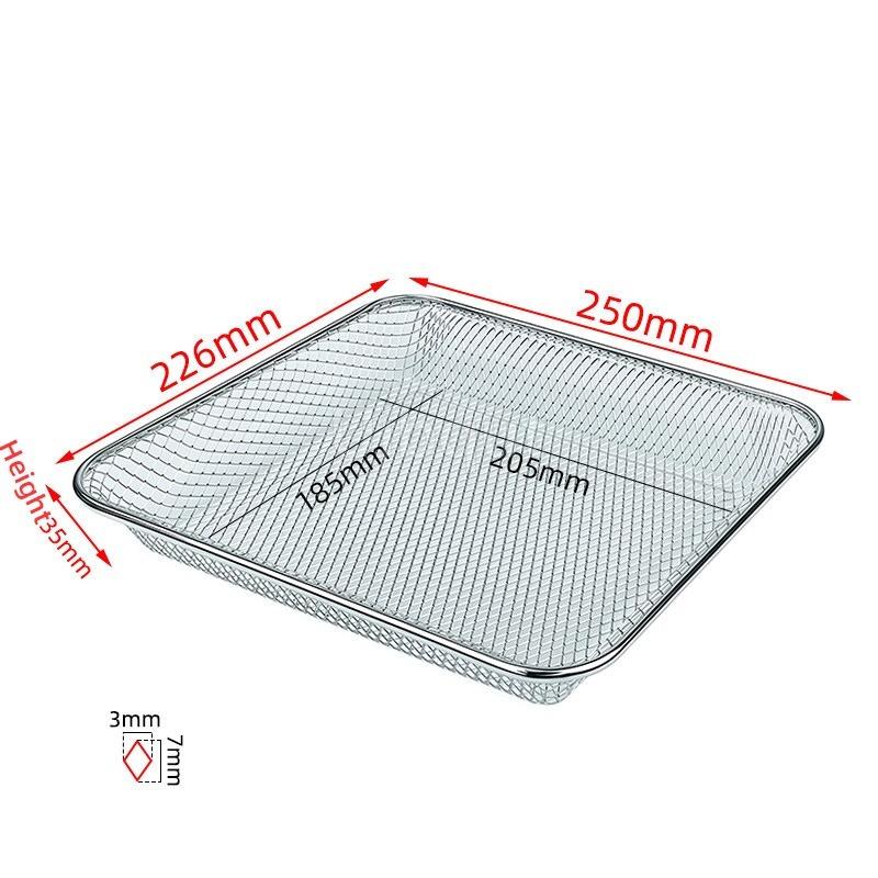 304 Stainless Steel Dried Fruit Mesh Frying Basket Mesh Suitable for Supor Midea Changdi and Joyoung Electric Ovens and Air Fry