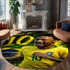 1pc Neymar15 Carpet, Round Rug, Comfortable, Suitable for Entryways, Living Rooms, Office, And Bedrooms, Christmas Decoration