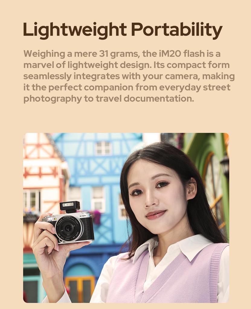 Authorized Godox iM20 Camera Mini Flash 440 Full Power Single Contact Hot Lithium Battery for Cameras [Godox Dealer] Flash, Speedlite, Flash, Shoe,