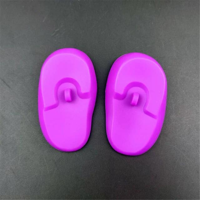 

1pair Reusable Hair Dye Earmuffs Ear Covers Durable Shield Barber Hairdressing Staining Earmuffs Caps Salon Styling Accessories фиолетовый