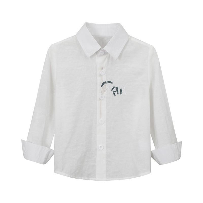 Boys' Spring Hanfu Vest Set with Embroidery - Formal Wear for Performances and Events
